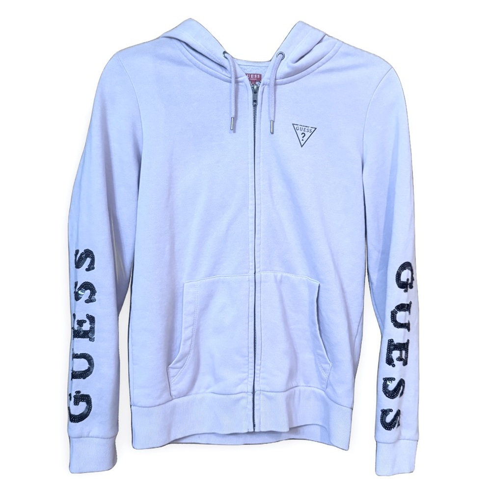 Guess Lavender Zip-Up Hoodie Size Small